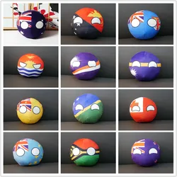 Countryballs Pluche Pop Australië Nieuw-Zeeland Kiribati Vanuatu Tuvalu Bal Polandbal Knuffel Kussen Speelgoed Voor Cadeau