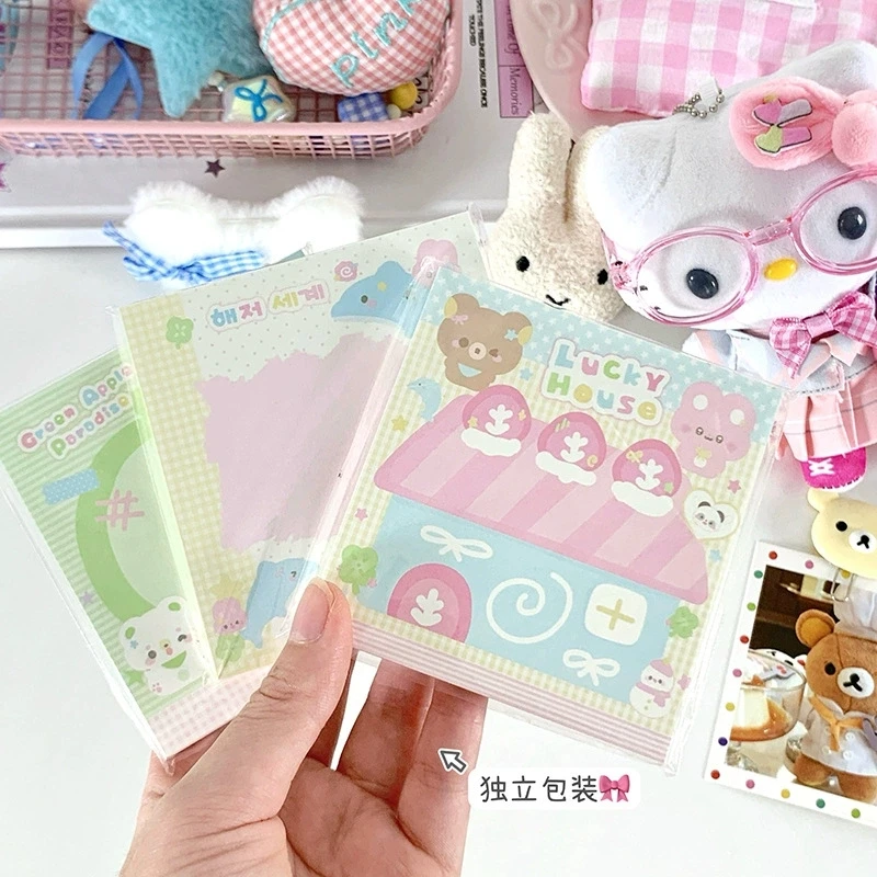 สมุดโน้ตมินกี้ 50 แผ่น ลายใบโคลเวอร์สี่แฉก น่ารัก สำหรับจดบันทึก รายการสิ่งที่ต้องทำ สมุดบันทึก วัสดุ DIY เครื่องเขียน