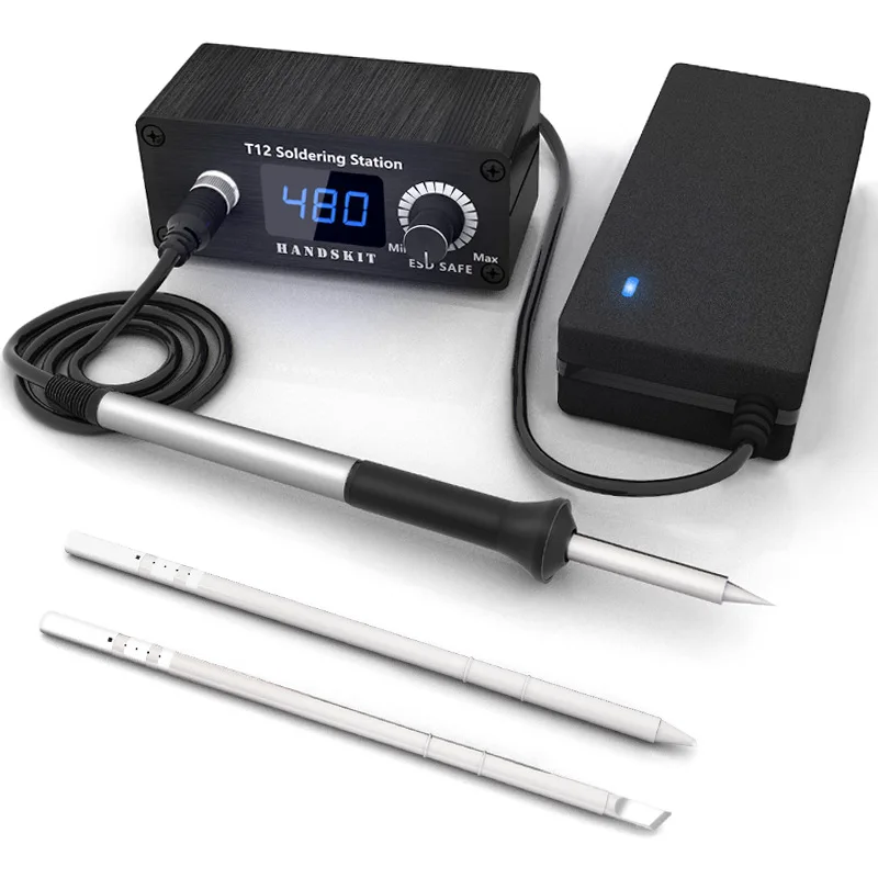 Mini T12 Soldering Station DC 19V-24V 72W Thermostat Digital Electronic Soldering Station Soldering Iron Welding Tool