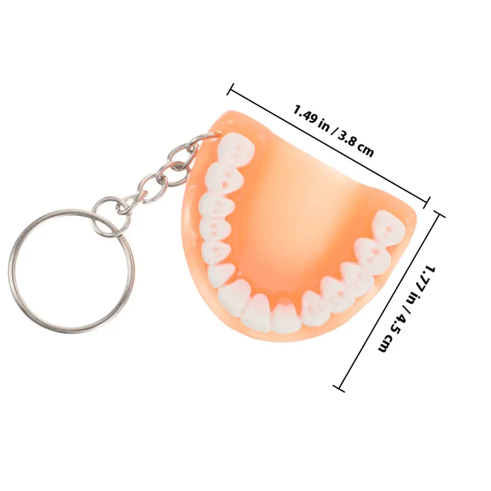 12Pcs Tooth Keychain Realistic Halloween Style Heavy Duty Bag Decoration Functional Handbag Ornament Party Goodie Bag Fillers