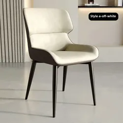 Light Luxury Dining Chair PU Leather Upholstered Seating Office Chair Modern Simple Home Comfortable Vanity Chair