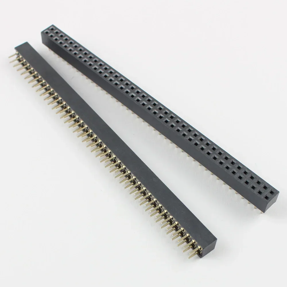 50pcs 2mm 2.0mm Pitch 2x40 80 Pin Female Double Row Straight Pin Header Strip Socket Connector