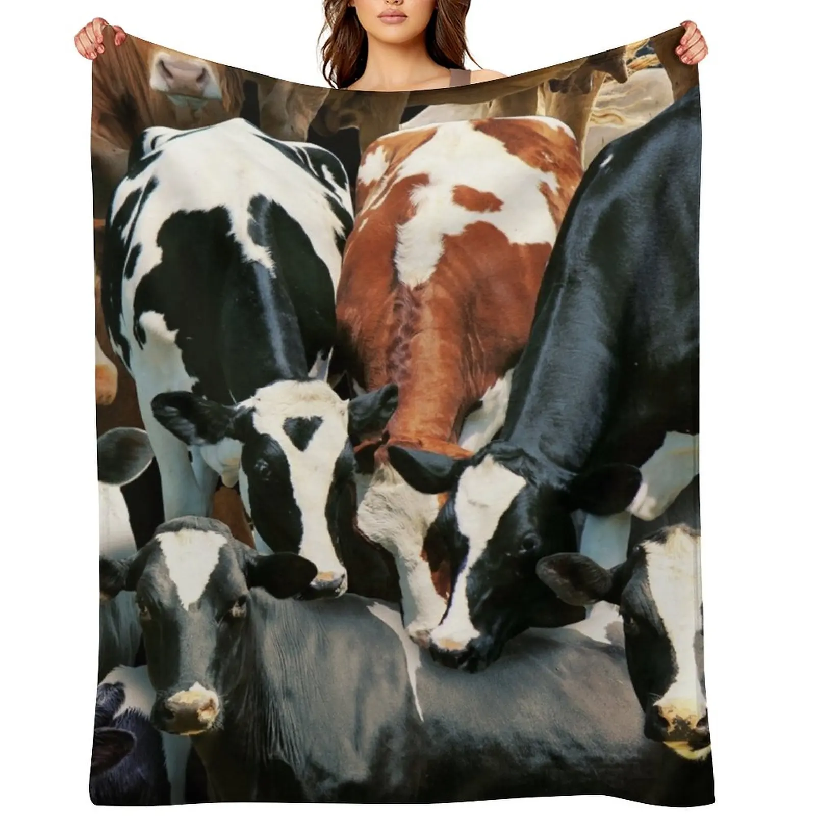 

Cows Throw Blanket Camping bed plaid Large Bed Blankets