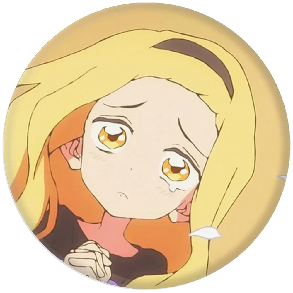 58mm Anime Takopi’s Original Sin‌ Kuze Shizuka Kirarazaka Marina Cosplay COSTUME Badge Pin SPTE Tinplate Brooch﻿ Prop Gilf