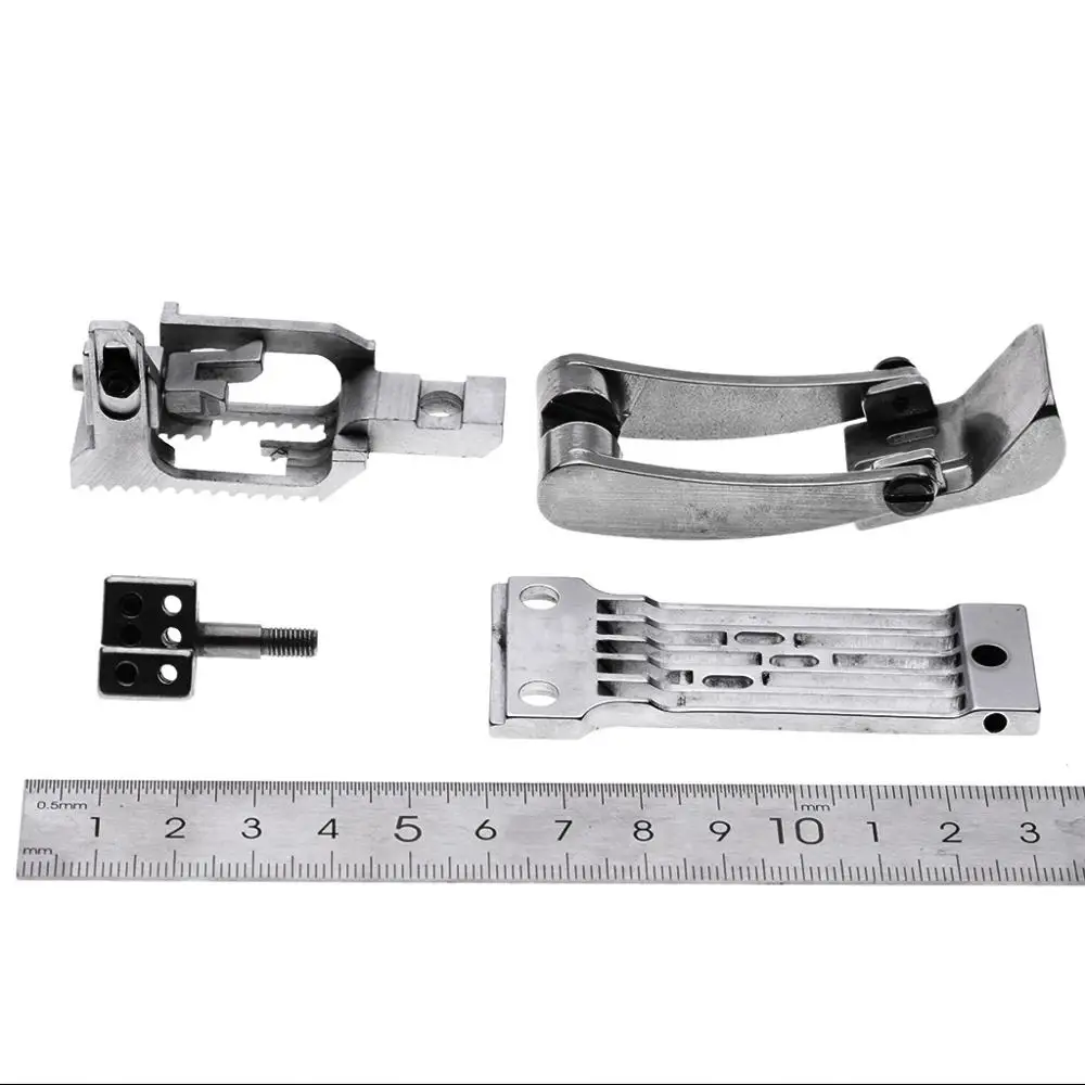 VBM2261 مجموعة قياس 3/8 لوحة إبرة قطعة قدم الضغط في ماكينة تغذية الكلب أجزاء ماكينة خياطة صناعية ل RBM 2261 2262