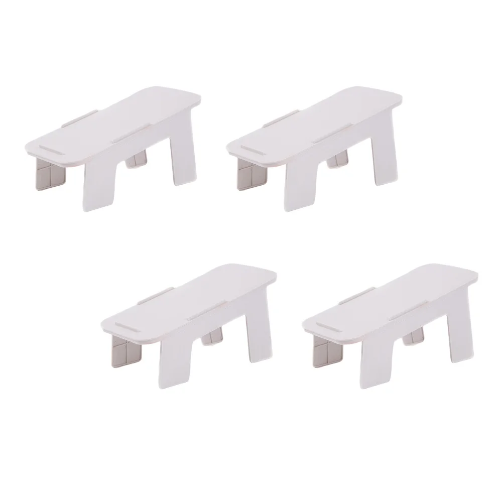 

4pcs Double Layers Shoe Rack Blue Household Shoes Storage Organizer For Sandals Slippers Kids Canvas Skimmers Flip-Flops