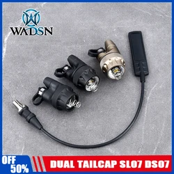 Tactical Dual Tailcap SL07 DS07 Tactical Flashlight Switch Scout Light metal Nylon Cover SF M300 M600 For PLH-V2 Remote Switches