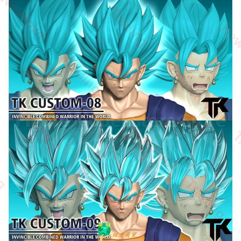 Tk Dragon Ball Vegetto Heads Accessory Part Shf Vegetto New Heads Tk008 Tk009 Custom Headsculpt Set Anime Action Figures Toys
