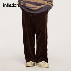 INFLATION Men's Corduroy Wide-Leg Pants Retro Japanese Cotton Loose Casual Trousers