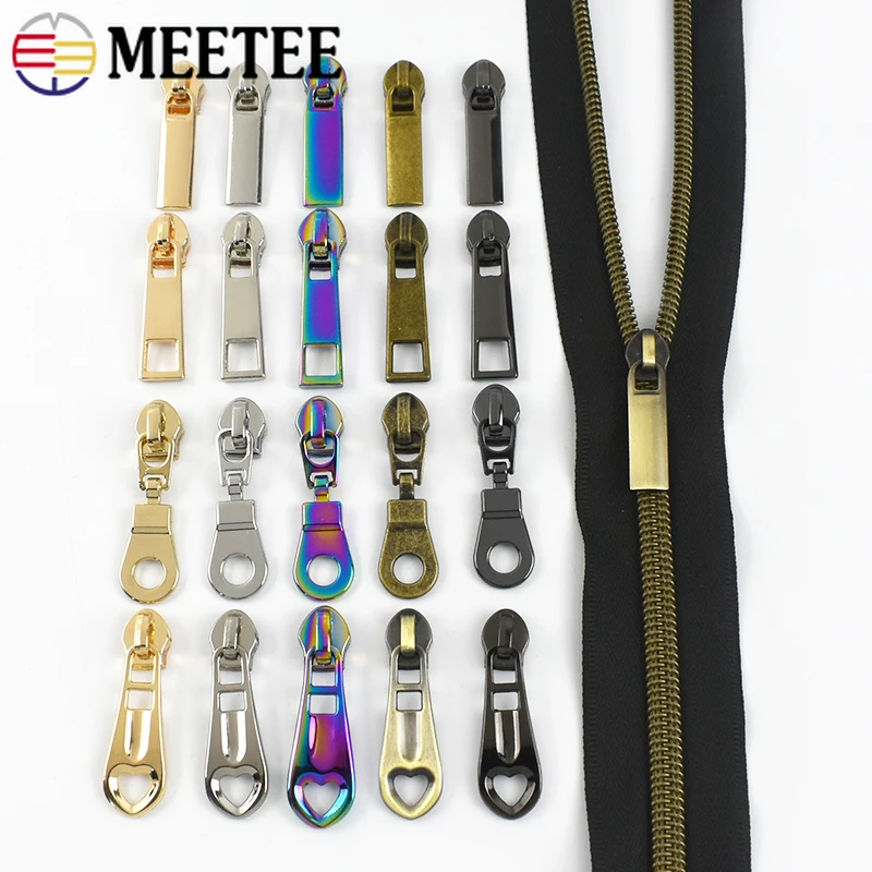 

10-30Pcs 3# 5# Nylon Zipper Pull Replacement Clothes Coat Zippers Sliders Head Backpack Zip Repair Kit DIY Sewing Accessories