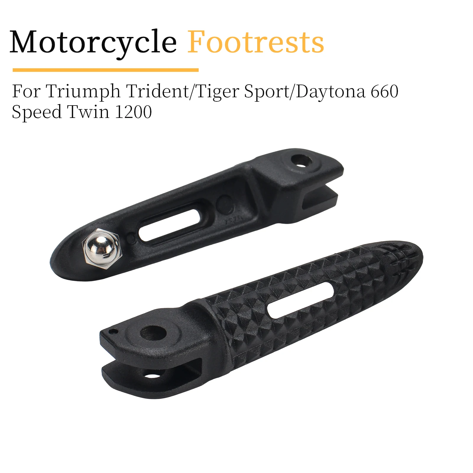 1 par de accesorios para motocicleta, pedales de conductor delantero, reposapiés para Triumph Trident 660 Daytona 660 Tiger Sport 660 Speed Twin 1200
