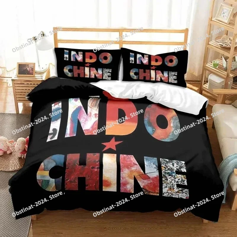 

3D Print Indochine Rock Bedding Set,Duvet Cover Comforter Bed Set Quilt Cover Pillowcase,King Queen Twin Size Boys Girls Adults