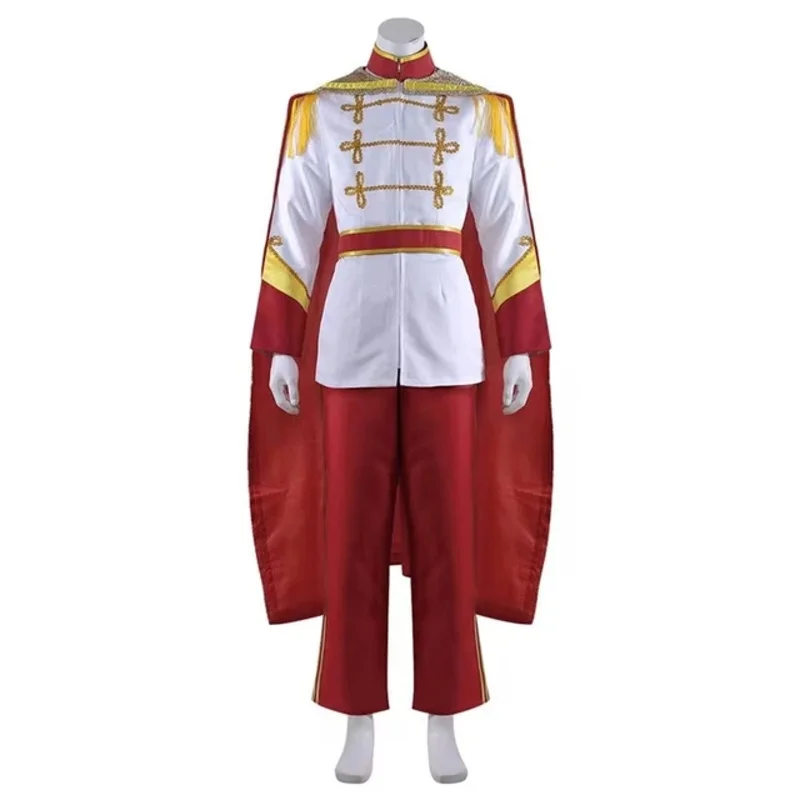 Movie Prince Charming Kit Adult Cinderella Prince Charming Cosplay Costume For Men Wig Custom Made