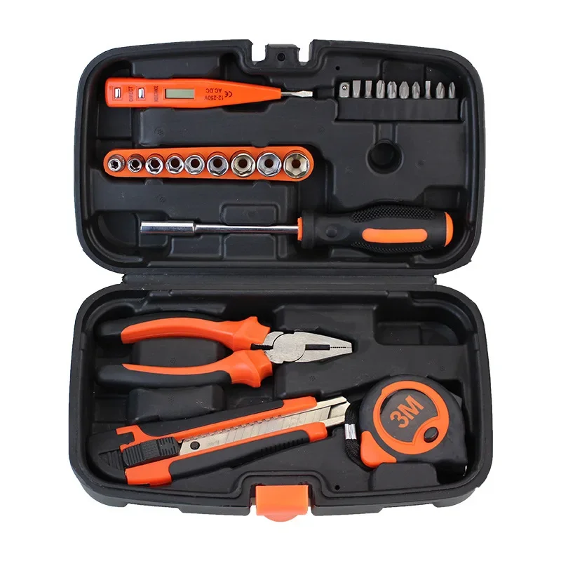 Multifunctional Tool Set Universal Household Manual Set with Plastic Tool Box Storage Box Various Types 9/17pcs