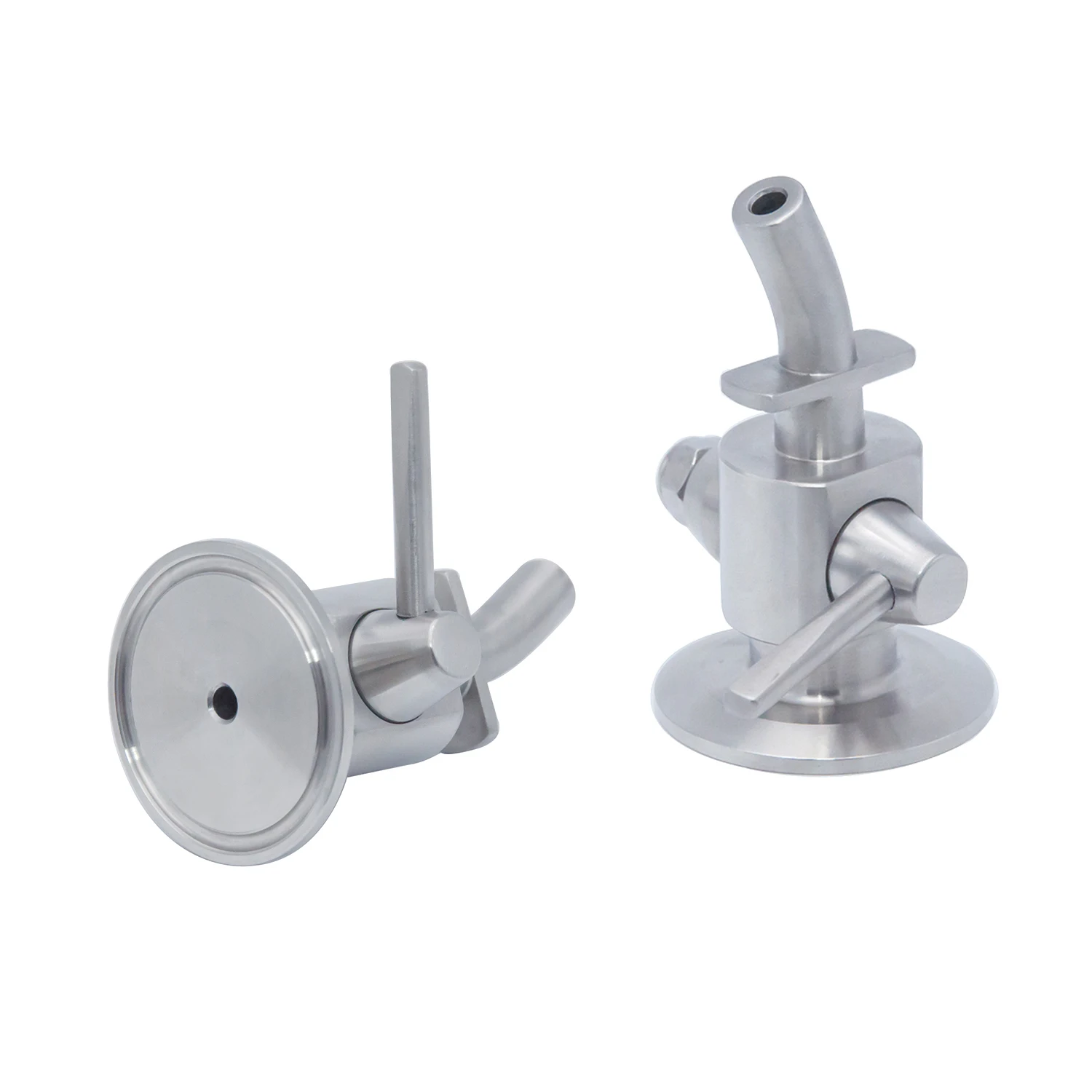 

High Quality COMPASS 1/2Inch TC 50.5MM Sanitary Stainless Steel SS304 Manual Beer Clamp Sample Valve for Beer Beverage Industry