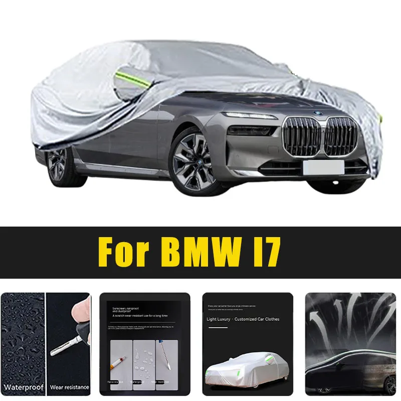 

Full Car Covers Outdoor Sun UV Protection Dust Rain Snow Oxford cover Protective For BMW I7 Accessories