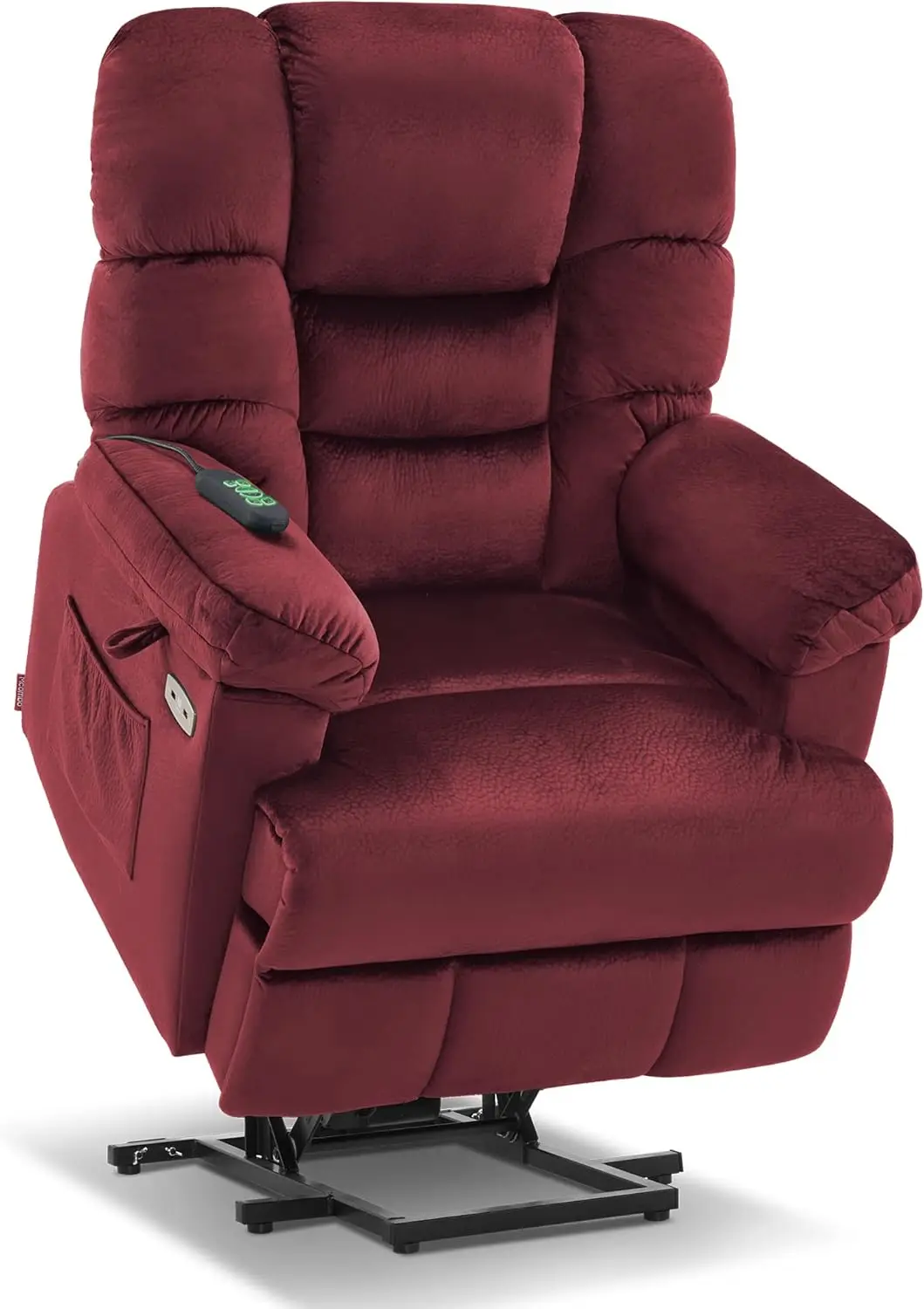 Mcombo Lay Flat Dual Motor Power Lift Recliner Chair Sofa With Adjustable Headrest For Elderly People, Infinite Position,