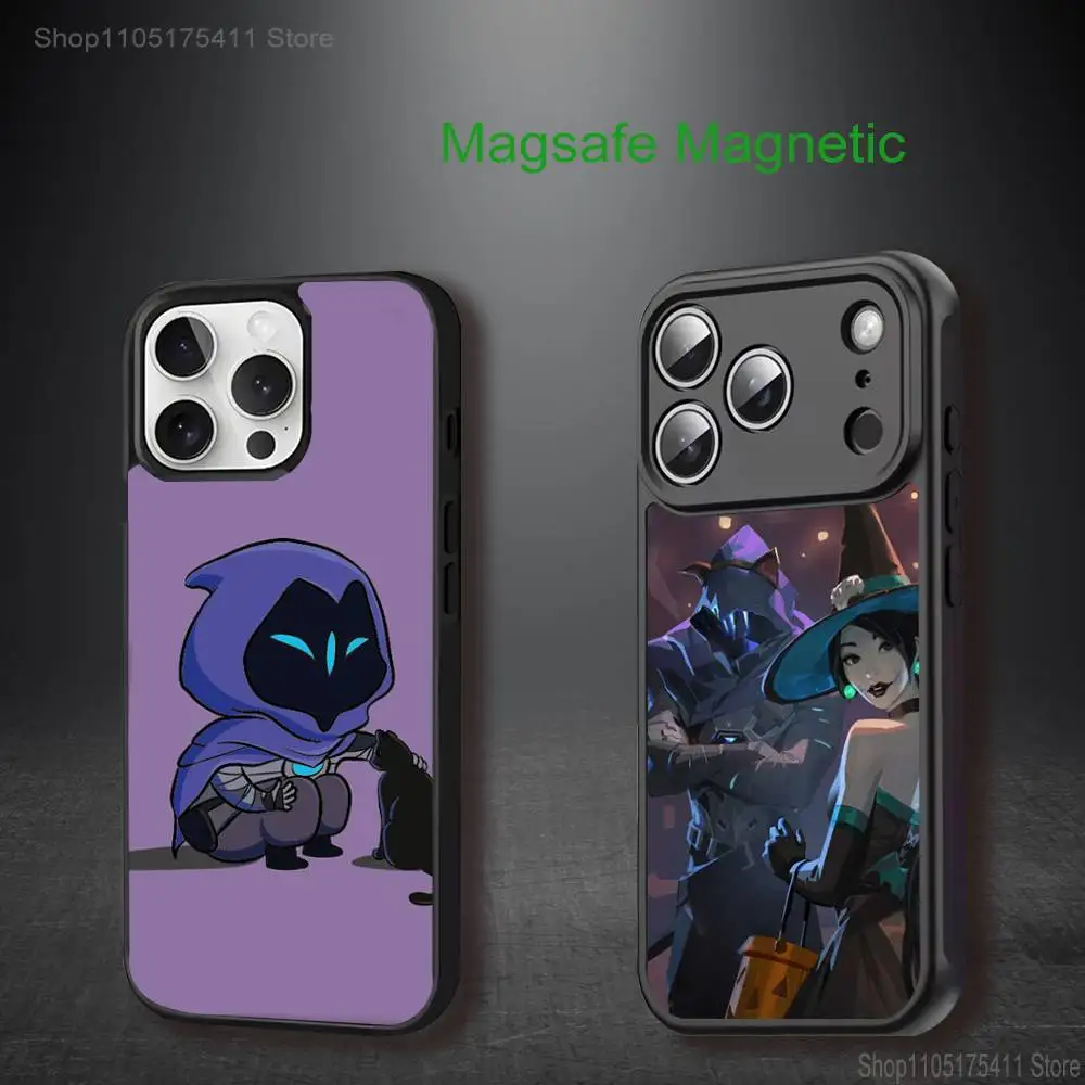 

V-Valorant O-Omen Phone Case For iPhone 17,16,15,14,13,12,11,Pro,Max,Plus,Mini,SE4,E Magnetic Magsafe Wireless Charging