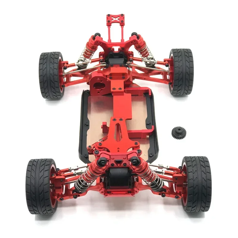 for Wltoys 144001 1/14 RC Car Upgrade Parts All Metal Assembled Frame Chassis with Wheel Set Spare Accessories