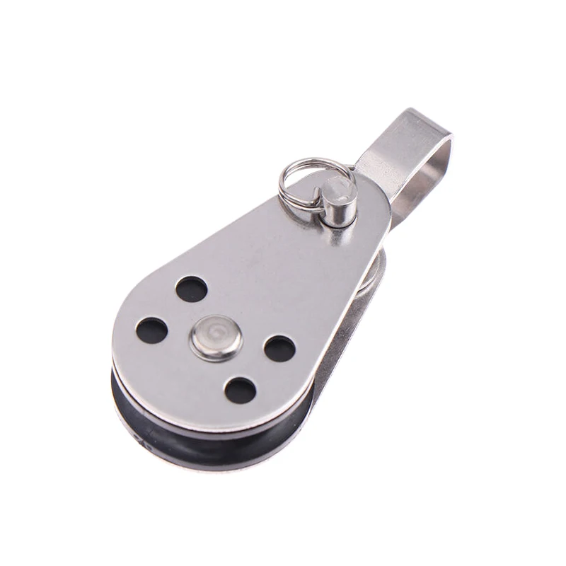 NEW Block Rope Runner Kayak Boat Parts 25mm 304/316 Stainless Steel Pulley Single Wheel Load Bearing Swivel Lifting Rope Pulley