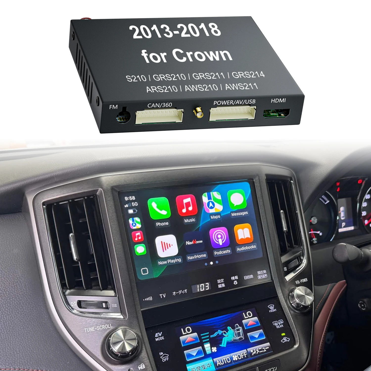 Wireless CarPlay Android Auto Decoding Integration Kits Crown S210 GRS210 GRS211 GRS214 ARS210 AWS210 AWS211