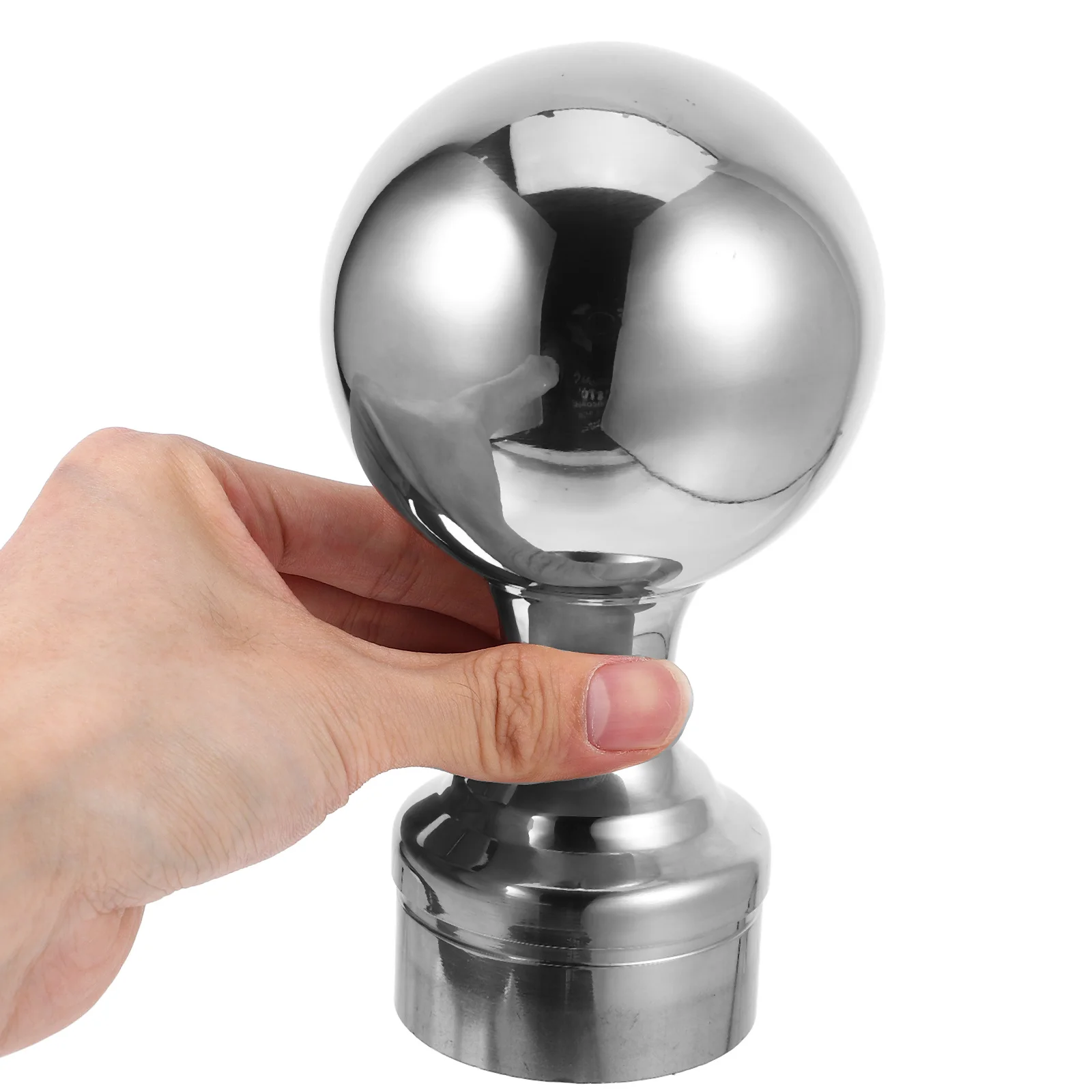 Capacete de Poste Esférico de Aço Inoxidável de 5 Polegadas para Grades de Cerca, Decks, Escadas e Postes de Iluminação - Acessório Esférico para Ferragens