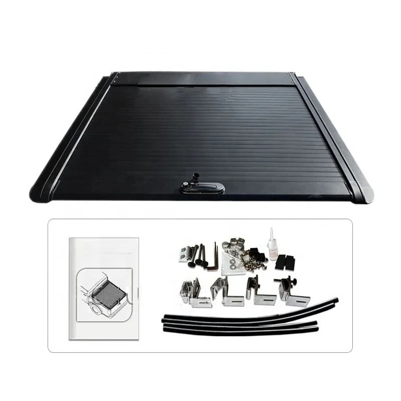 Aluminium Alloy Black Coated Manual Operated Roller Shutter Bed Guard 4X4 Exterior Refit Component Suited D‑Tacoma F150