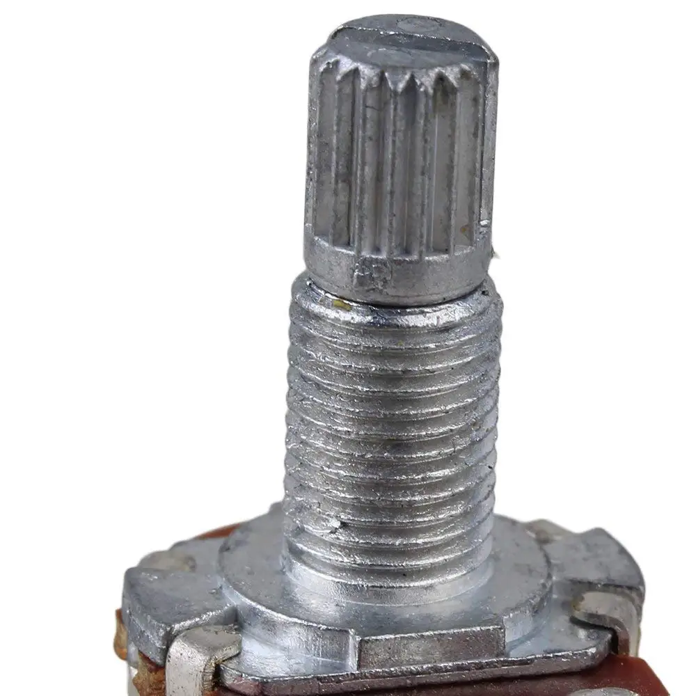 Potenciómetro de volumen de Audio de ohmios de Control de guitarra eléctrica A250k, eje de 18mm, paquete de 10