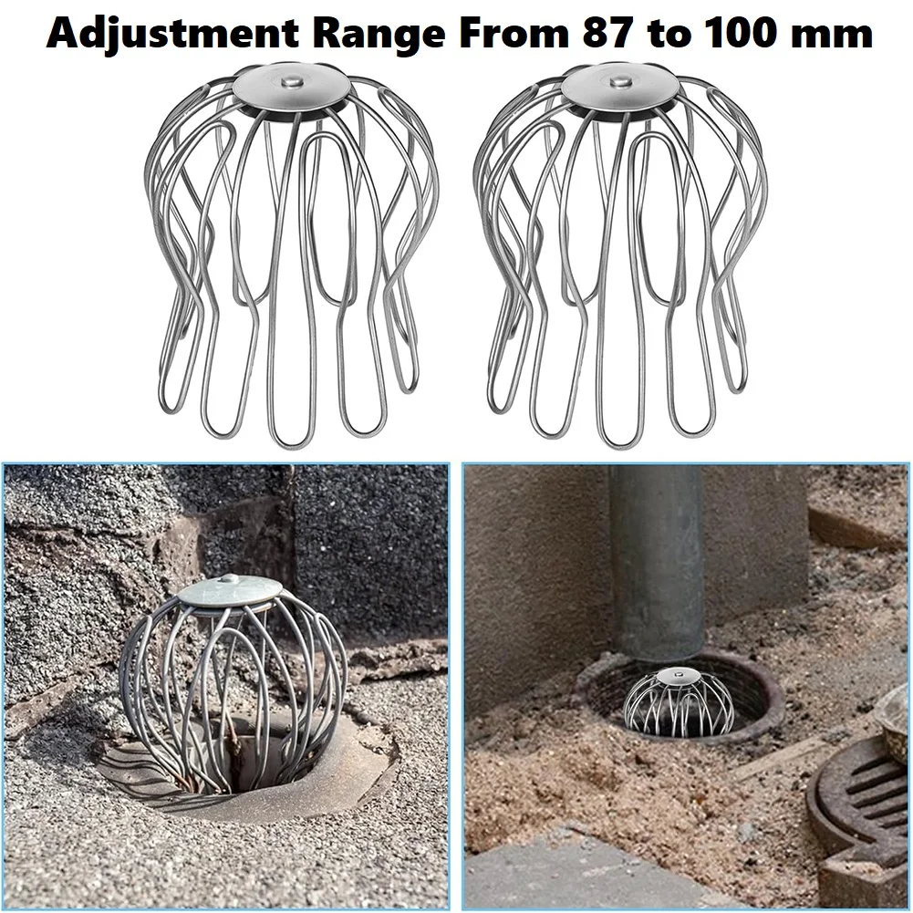 Серебряное сито для водосточной трубы, уловитель желоба из цинковой железной проволоки, регулируемый желоб, простая установка, изготовлен из цинковой железной проволоки