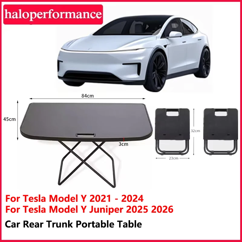 

Model Y Juniper 2025 2026 Portable Trunk Picnic Table for Tesla Model Y 2024 Travel Folding Work Rest Camping Board Accessories