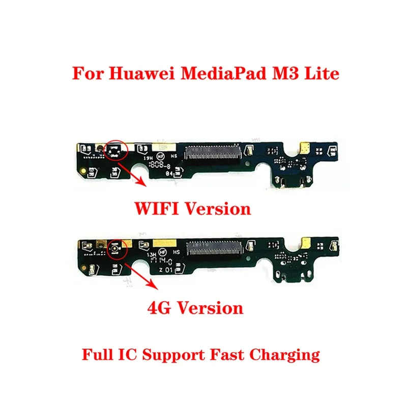 For Huawei MediaPad M3 Lite 8 Inch CPN-W09 CPN-AL00 CPN-L09 USB Charging Port Dock Mic Sensor Board Connector Flex Cable