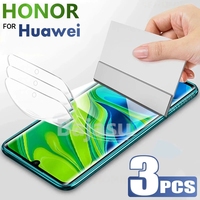 3Pcs Hydrogel Film For Huawei Y7 Y6 Y5 Y9 2018 2019 Screen Protector For Huawei Y7 Y6 Y5 Pro 2019 Y9A Y8S Y8P Y7S Y6P Film