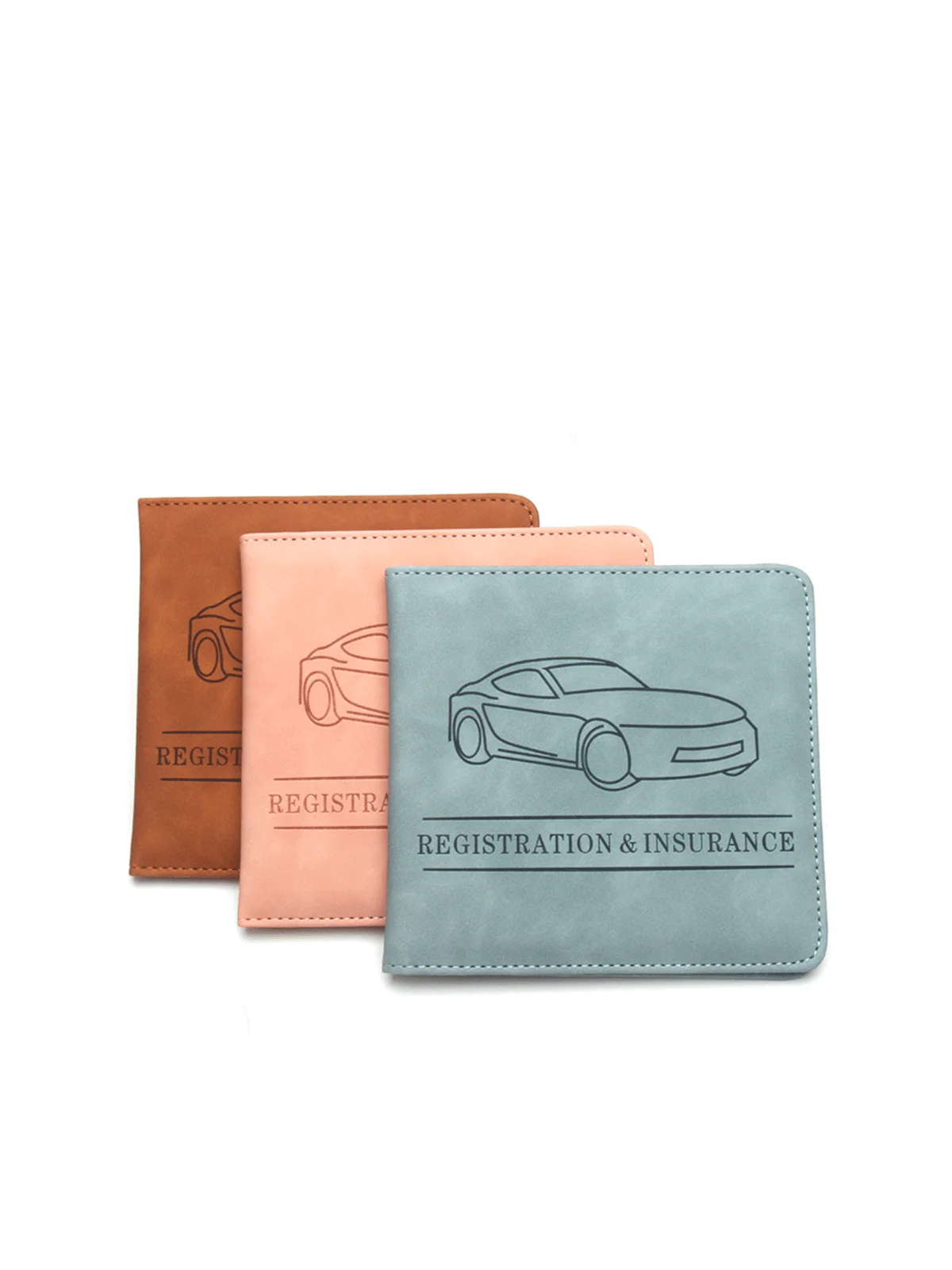 

1PC Car Accessories Car Insurance Information Folder Leather Short Motorcycle Driving License Protective Cover Clip Box