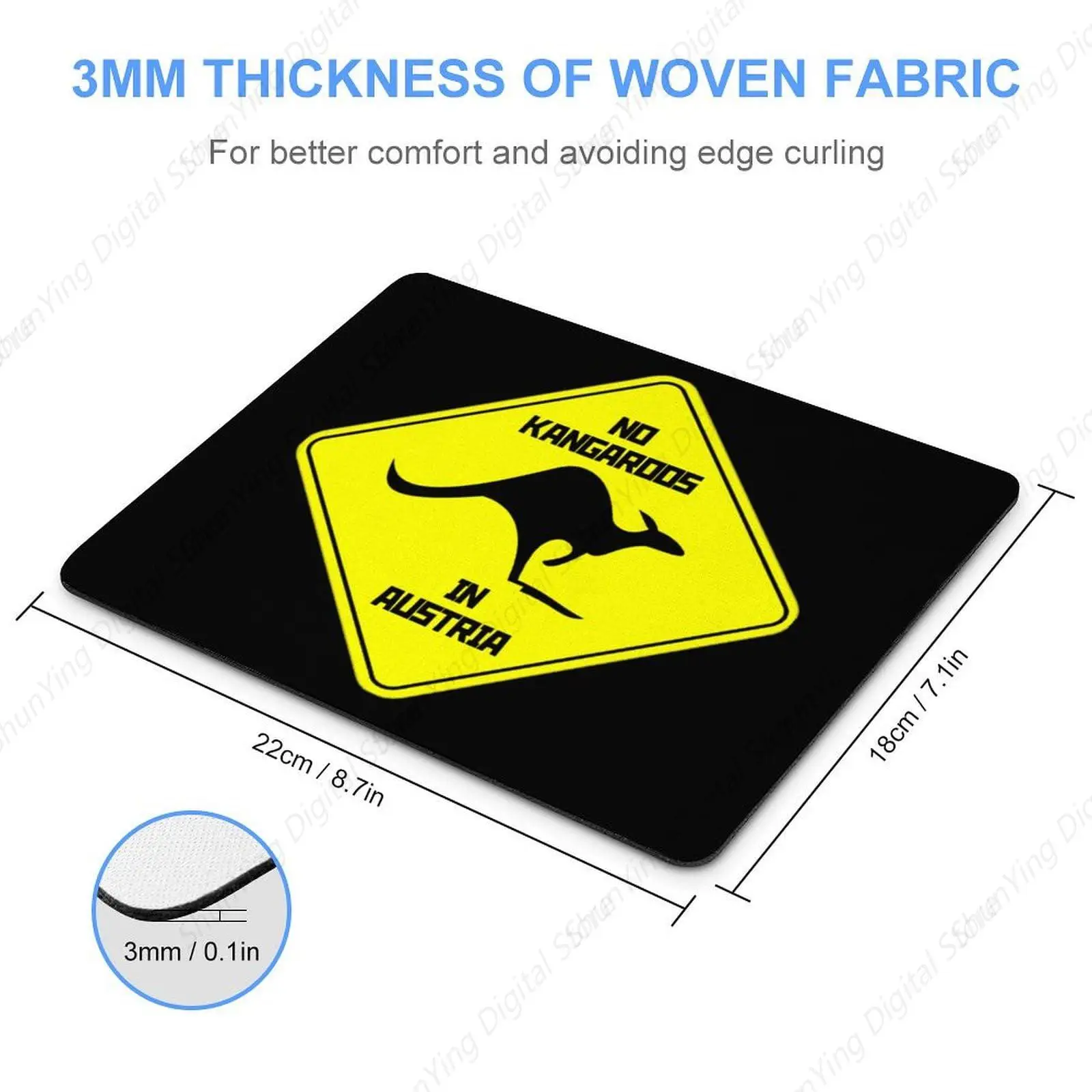 Austria No Kangaroo Mouse Pad Fashion Anti slip Waterproof Gaming Mouse Pad Home Office 18 * 22cm