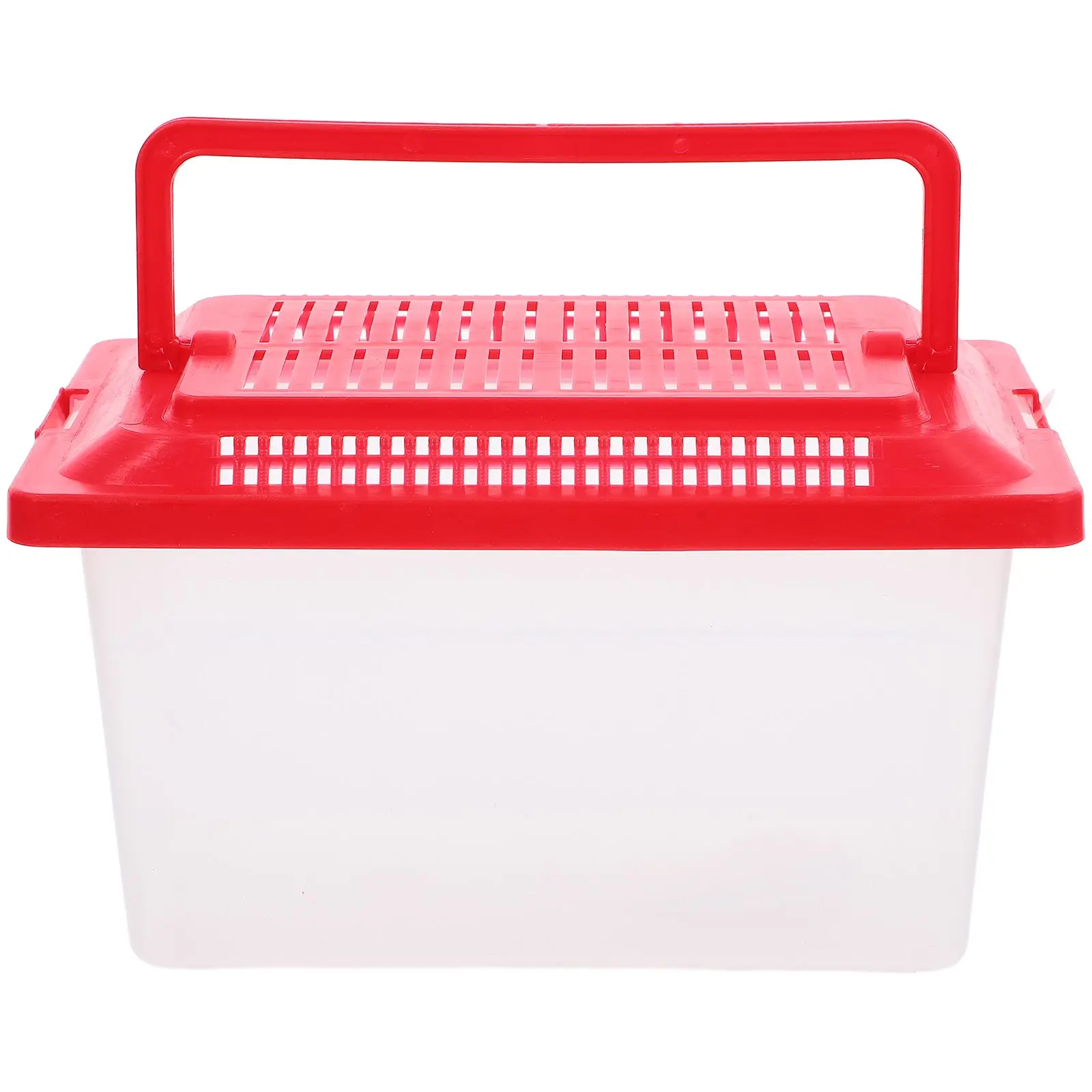 

Plastic Turtle Fish Tank Aquarium Hamster Cage Desktop Handle Boxes Lightweight Compact Feeding Smooth Surface Creative Design