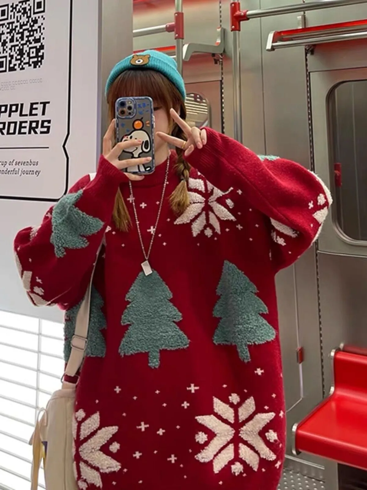 الأزواج Cisas السنة الجديدة فضفاضة كسول Sle محبوك سترة ملابس خارجية عادية مستديرة Ne Long Sve مستقيم قطع تريكو #3