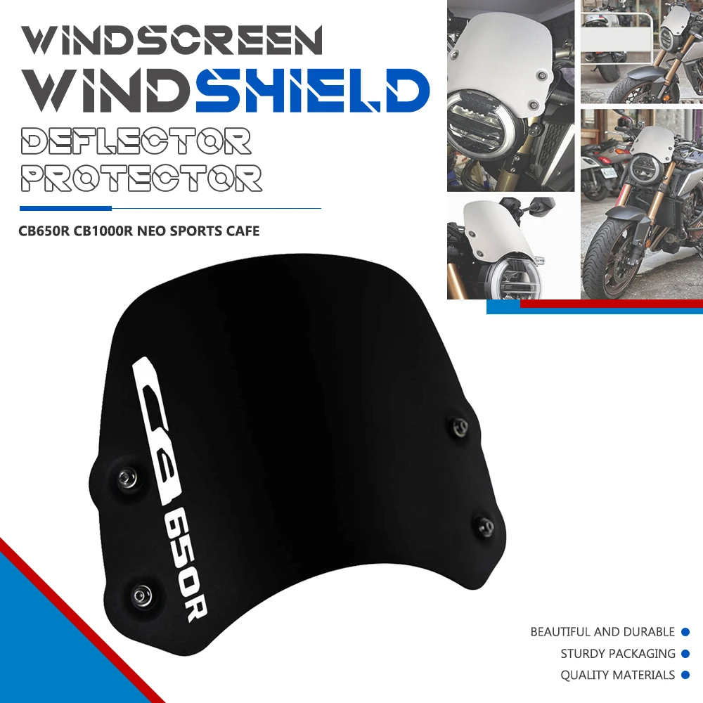 FOR HONDA CB650R CB 650R CB1000R Neo Sports Cafe 2018 2019 2020 2021 Motorcycle Windshield Wind Deflector Windscreen Windproof