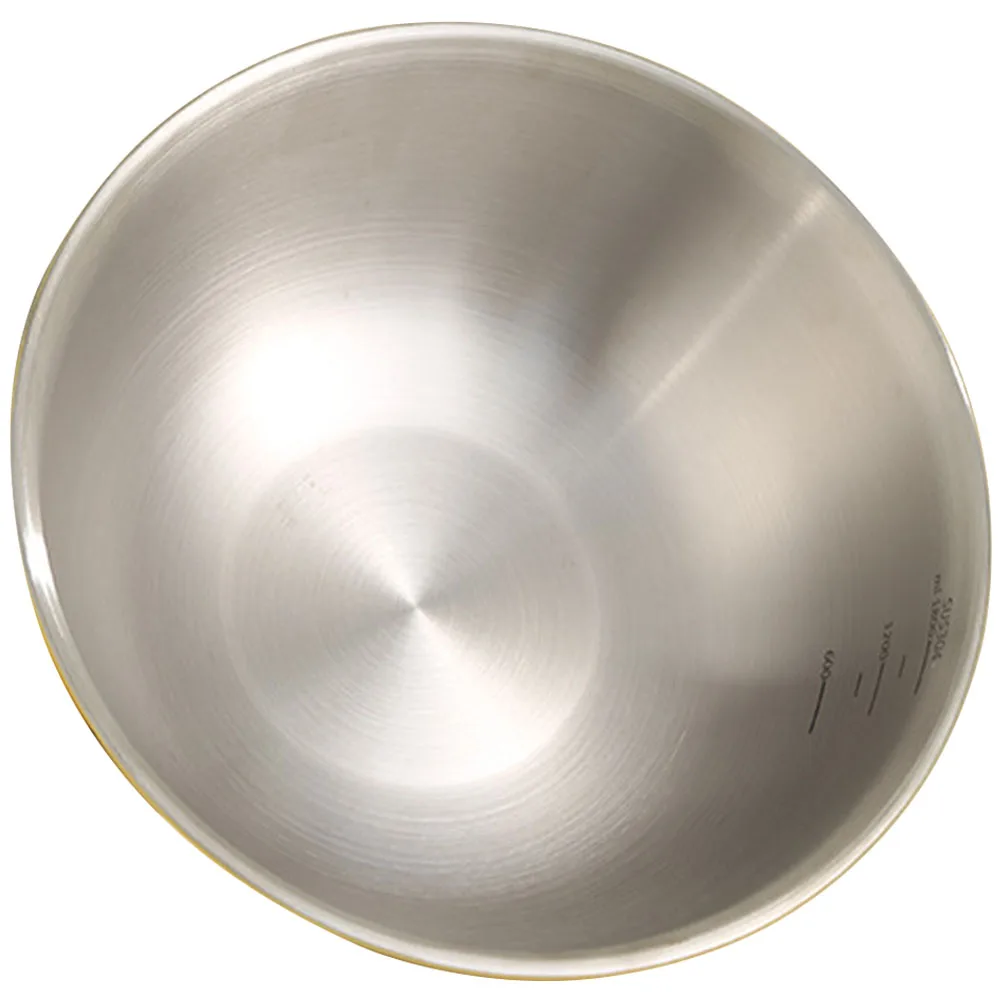 

Stainless Steel Mixing Bowl Scale for Food Preparation Soup Egg Pot Lightweight Portable Kitchen Tool Container