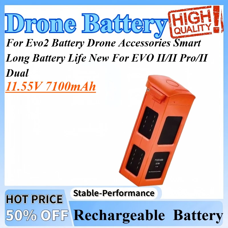 

11.55V 7100mAh For Evo2 Battery Drone Accessories Smart Long Battery Life New For EVO II/II Pro/II Dual