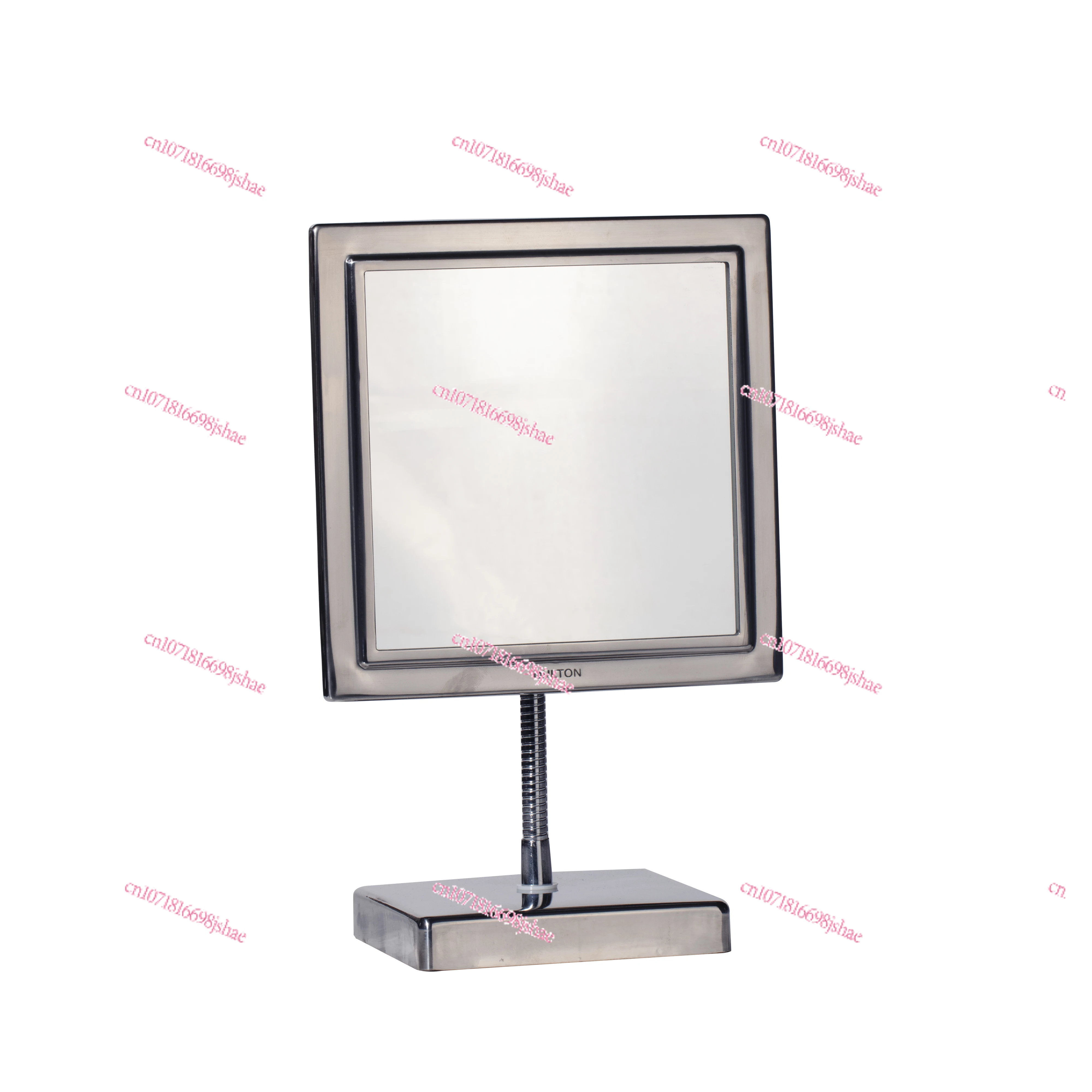 Metal Countertop Square Mirror, Simple Retro Makeup Mirror, Stainless Steel Vanity Mirror Large.