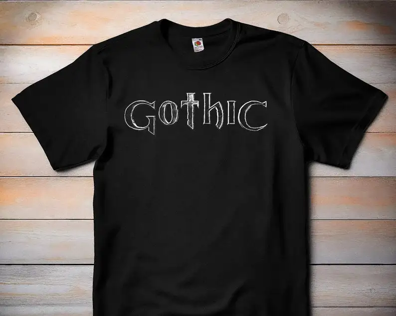 Gothic Logo - Gothic 2001 - Classic Video Game Tshirt, Retro Gamer Tee, Gaming Shirt, Gamer Gift, Geeky T-shirt, Gaming Apparel