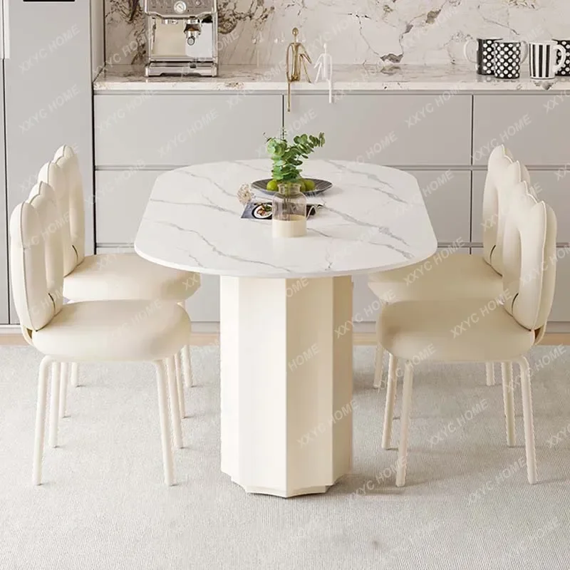 Aesthetic Unique Chairs Dining Table Modern White Metal Design  Table Restaurant Luxury Organizer Muebles Unique Furniture