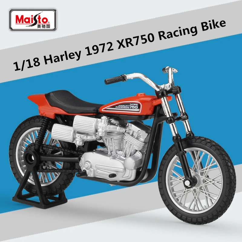 Maisto-子供用レーシングモーターサイクルモデル,1:18金属合金モーターサイクルモデルギフト,レーシングバイクxr750