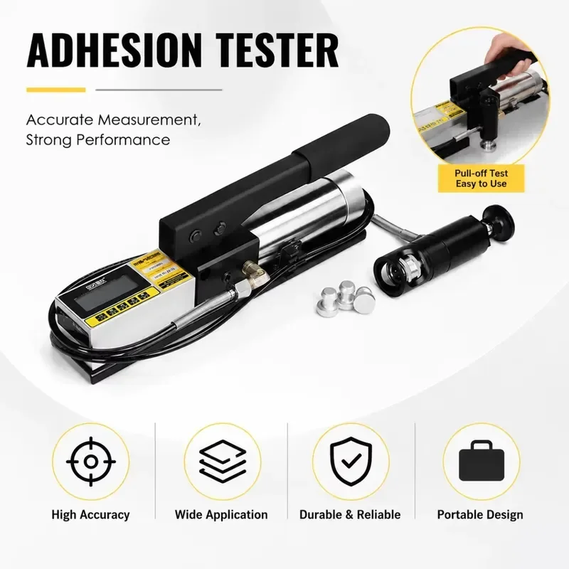 Portable Concrete Peel Adhesion Tester, Digital Tile Bonded Stone Plaster Strength Tester ASTM C1583 ISO Tester