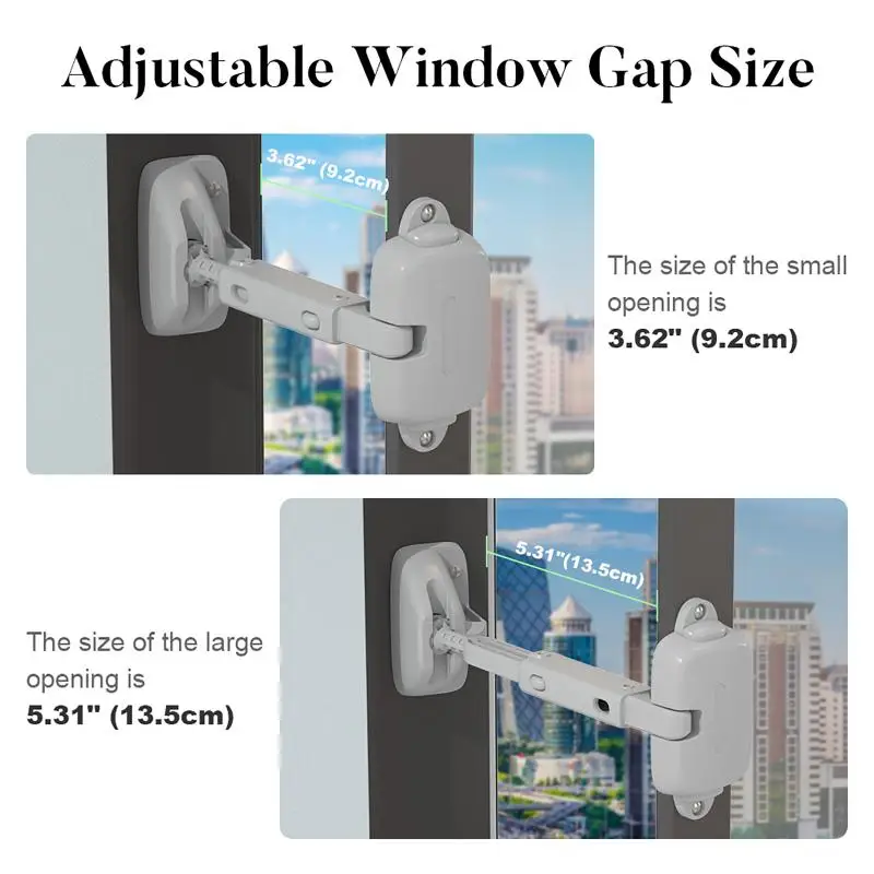 Child Proof Window Lock 1/2Pcs Safety Restrictor Anti-Fall Baby Falling Prevention Limiter for Family with Kids
