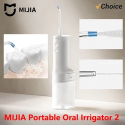 2025 New MIJIA Portable Oral Irrigator 2 Dental Teeth Whitening Flosser bucal tooth Cleaner vibration waterpulse Water Thread