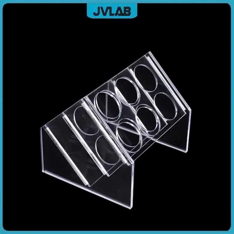 Plexiglass Rack For Centrifuge Tube 50ml Oblique Centrifuge Tube Holder Precipitation Tube Stand 8 Wells Hole Diameter 30mm