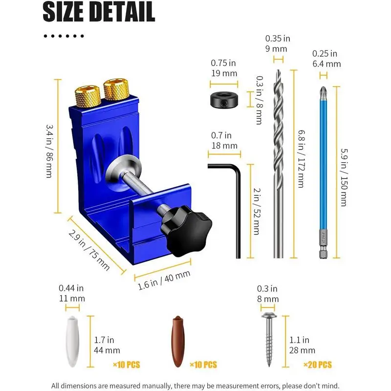 Woodworking Hole Locator 46pcs Drill Guide Joint Woodworking Tools Accurate Angle Carpentry Locator Jig Woodwork Guides For Wood