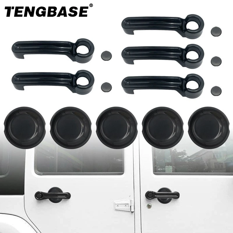 

Car Accessories Interiors Door Bowl For Jeep Wrangler JK 2007-2017 ABS Exterior Door Handle Bowl Decoration Cover Accessories