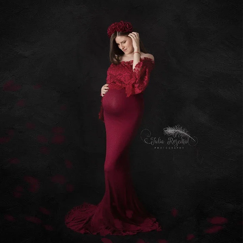 

Maternity Photography Props Maternity Dresses for Photo Shoot Long Lace Pregnancy Dress Photography Pregnant Women Clothing